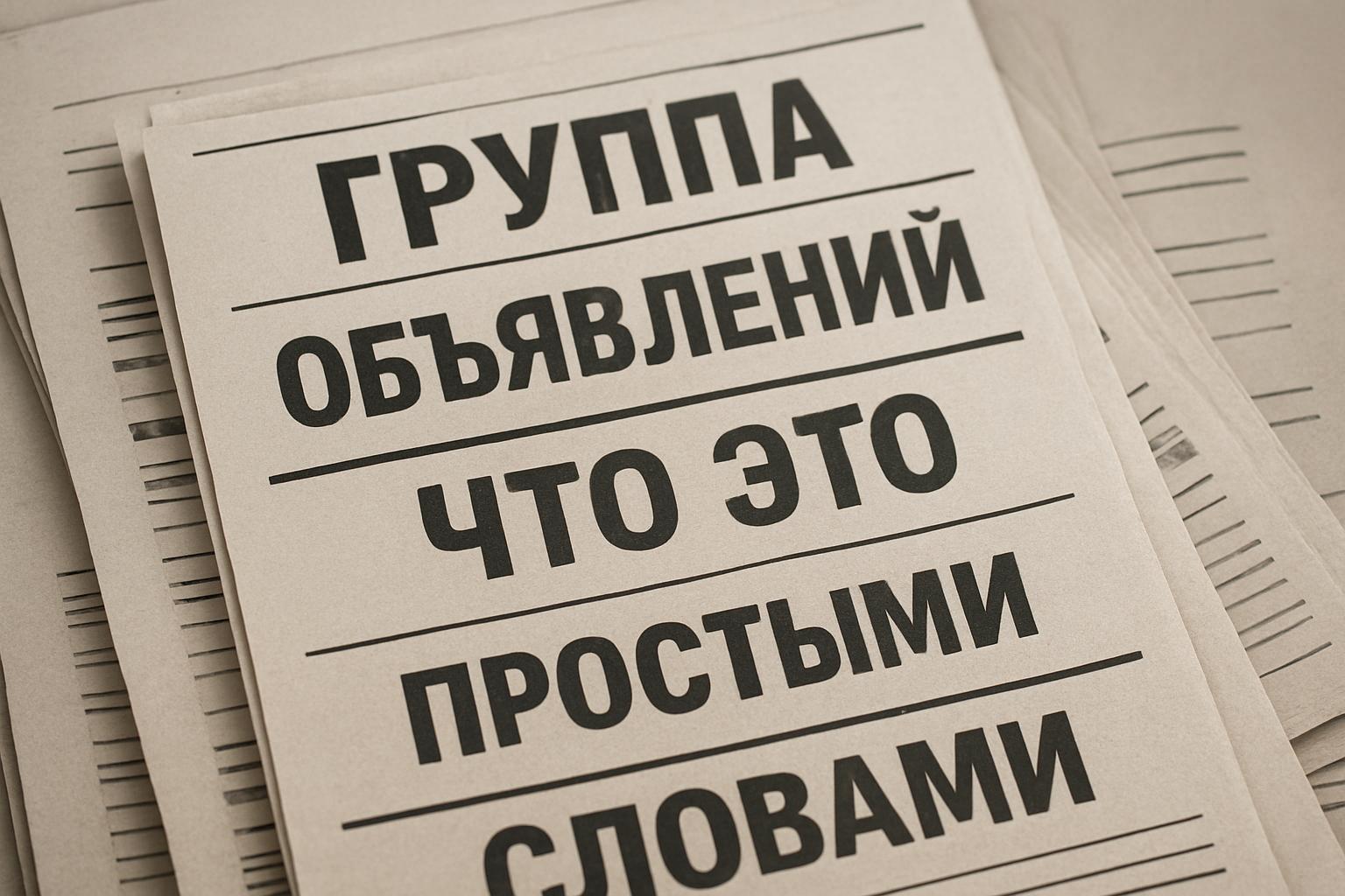 Группа объявлений: что это такое простыми словами и как это работает на практике